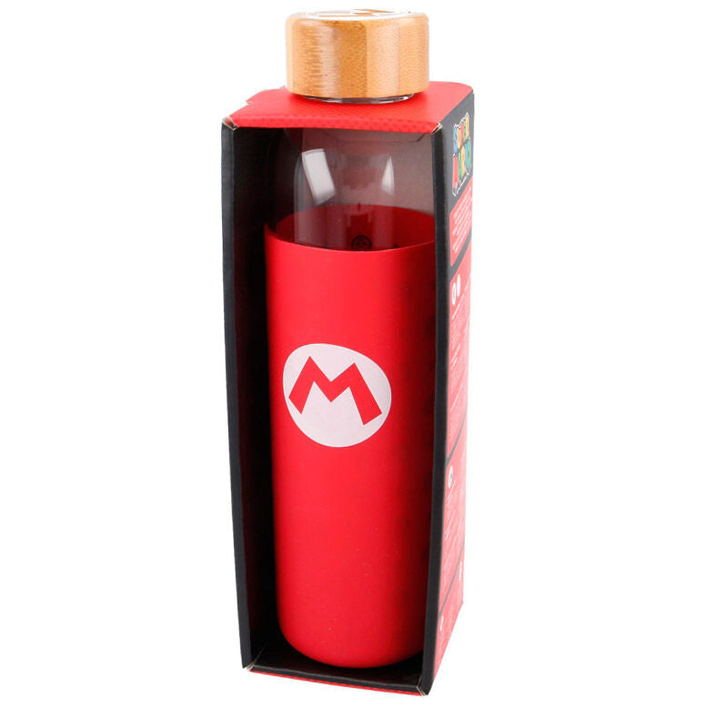 Garrafa de Vidro Super Mario Bros Nintendo 585ml