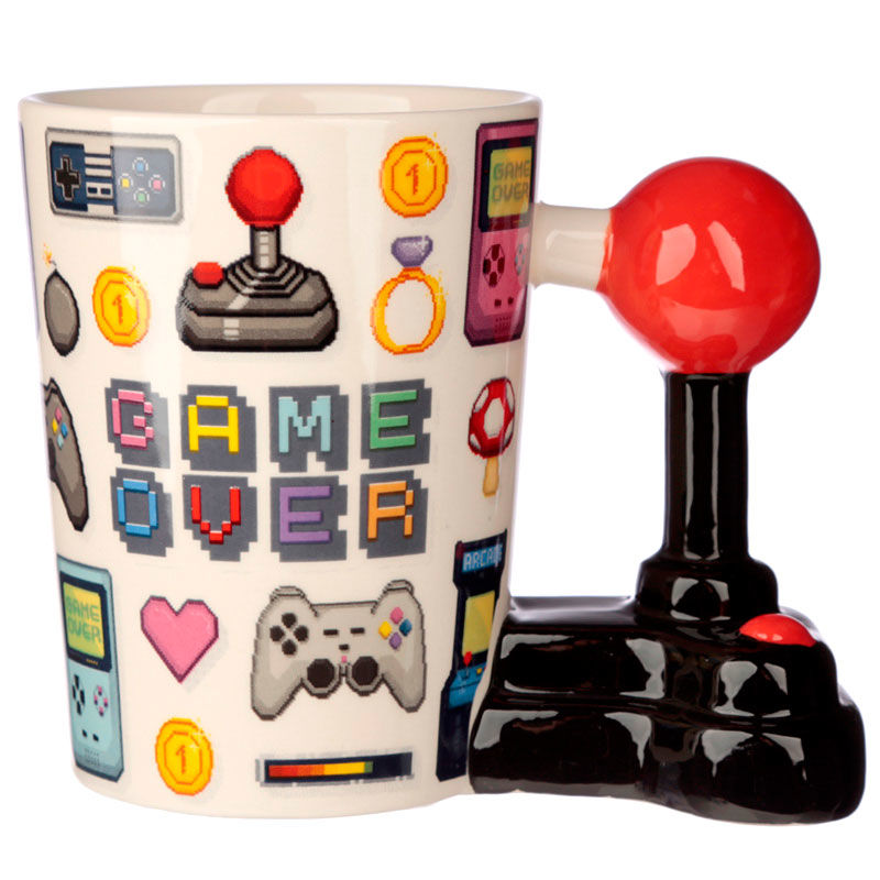 Caneca asa 3D Joystick Pixel Game Over