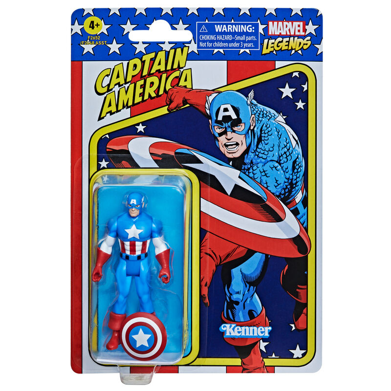 Figura Retro Capitão América Marvel 9,5cm