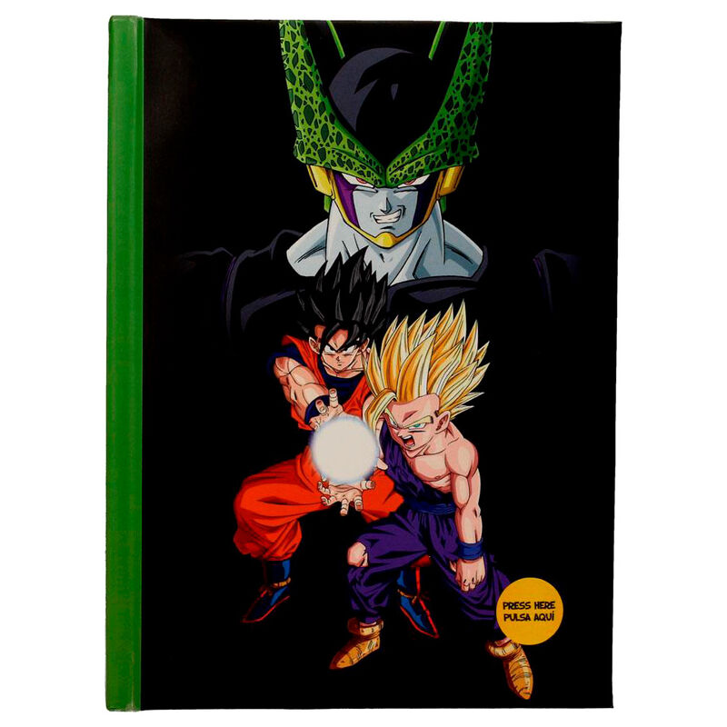 Caderno A5 Cell Final Battle Dragon Ball Z com luz