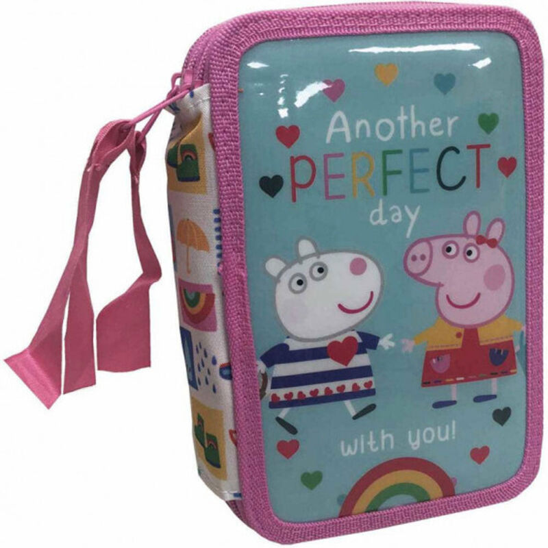 Estojo Triplo Completo Peppa Pig
