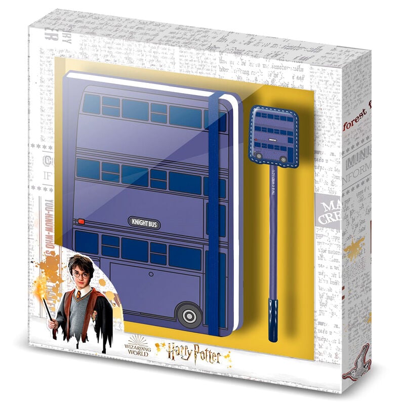 Diário + Caneta Knight Bus Harry Potter