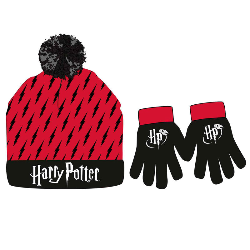 Conjunto de Gorro e Luvas Harry Potter