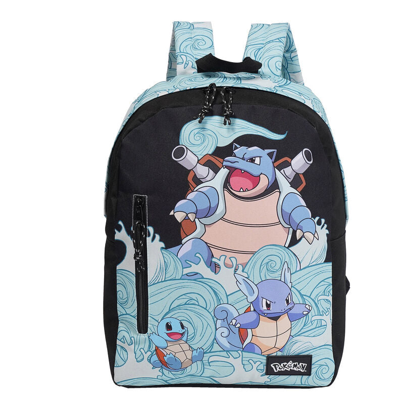 Mochila Escolar Squirtle Evolution Pokemon Adaptável 42cm
