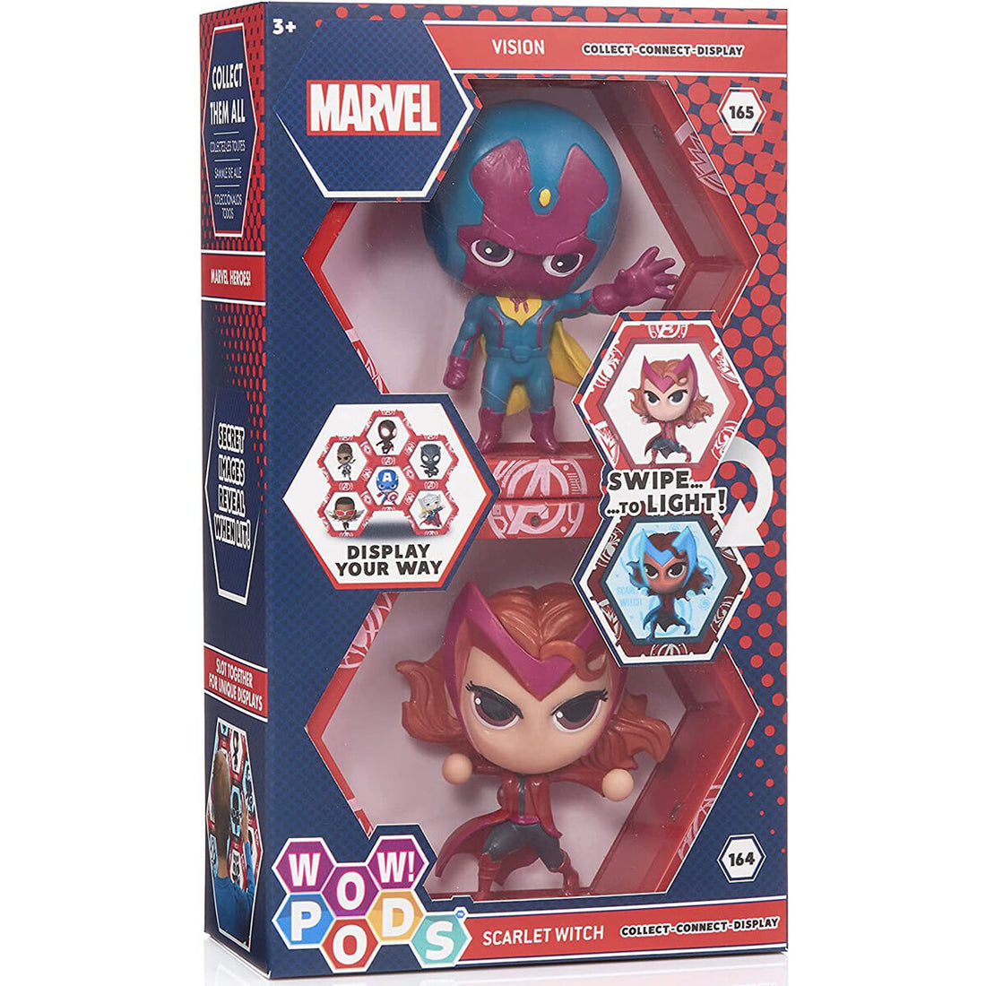 Pack Figuras LED WOW! POD Vision + Scarlet Marvel