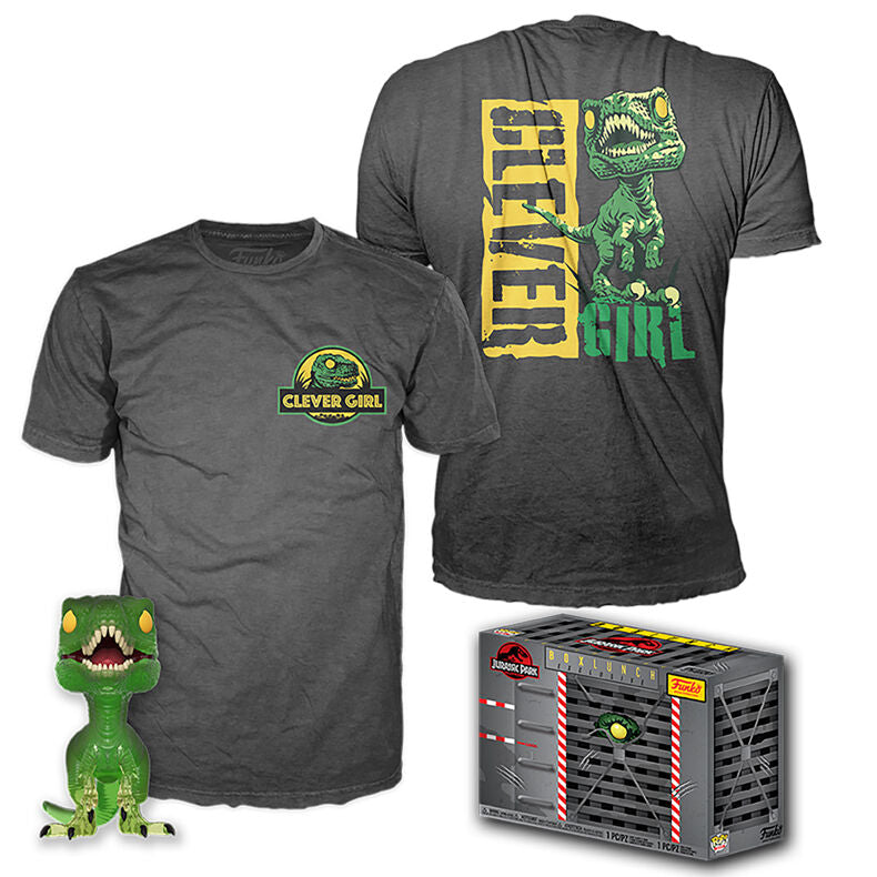 Set figura POP &amp; Tee Jurassic Park Velociraptor Exclusive