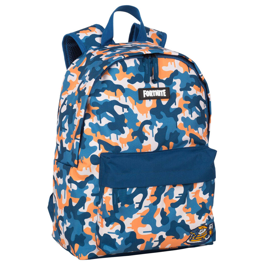 Mochila Escolar Blue Camo Fortnite 41cm
