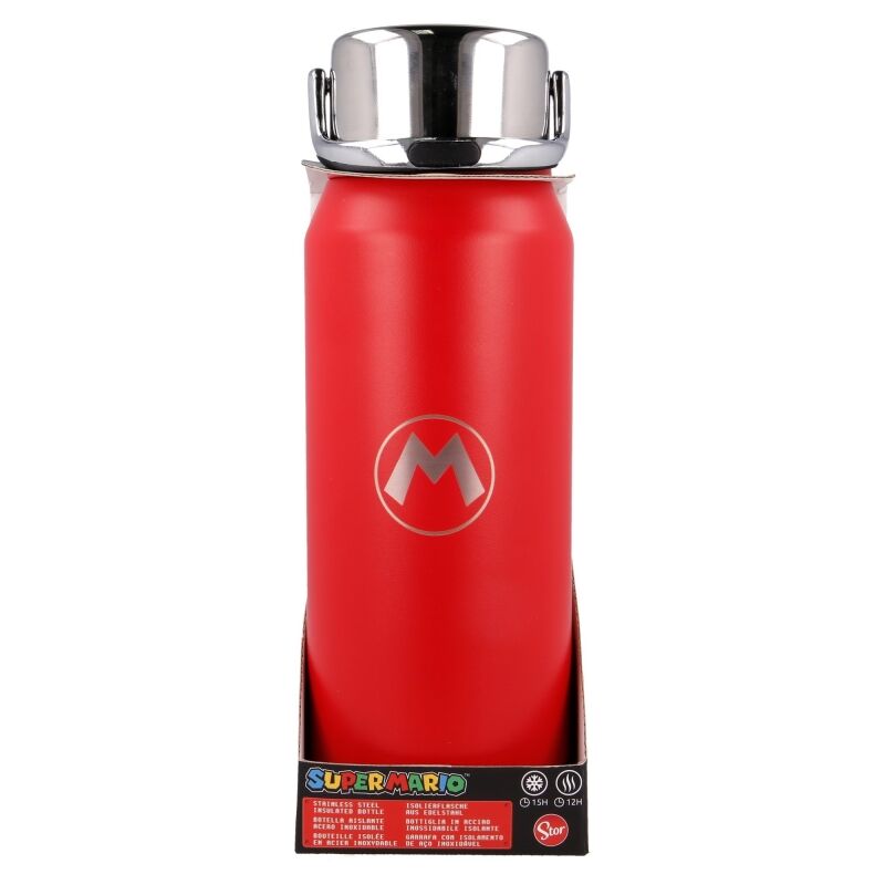 Garrafa Térmica Aço Inoxidável Super Mario Bros Nintendo 505ml