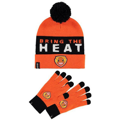 Conjunto Gorro e Luvas Charmander Pokemon