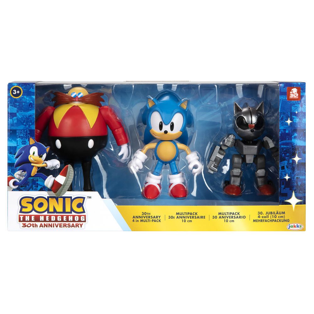 Pack 3 figuras 30th Anniversary Sonic The Hedgehog 10cm