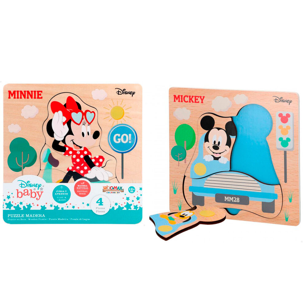 Puzzle Sortido Madeira Mickey Minnie Disney