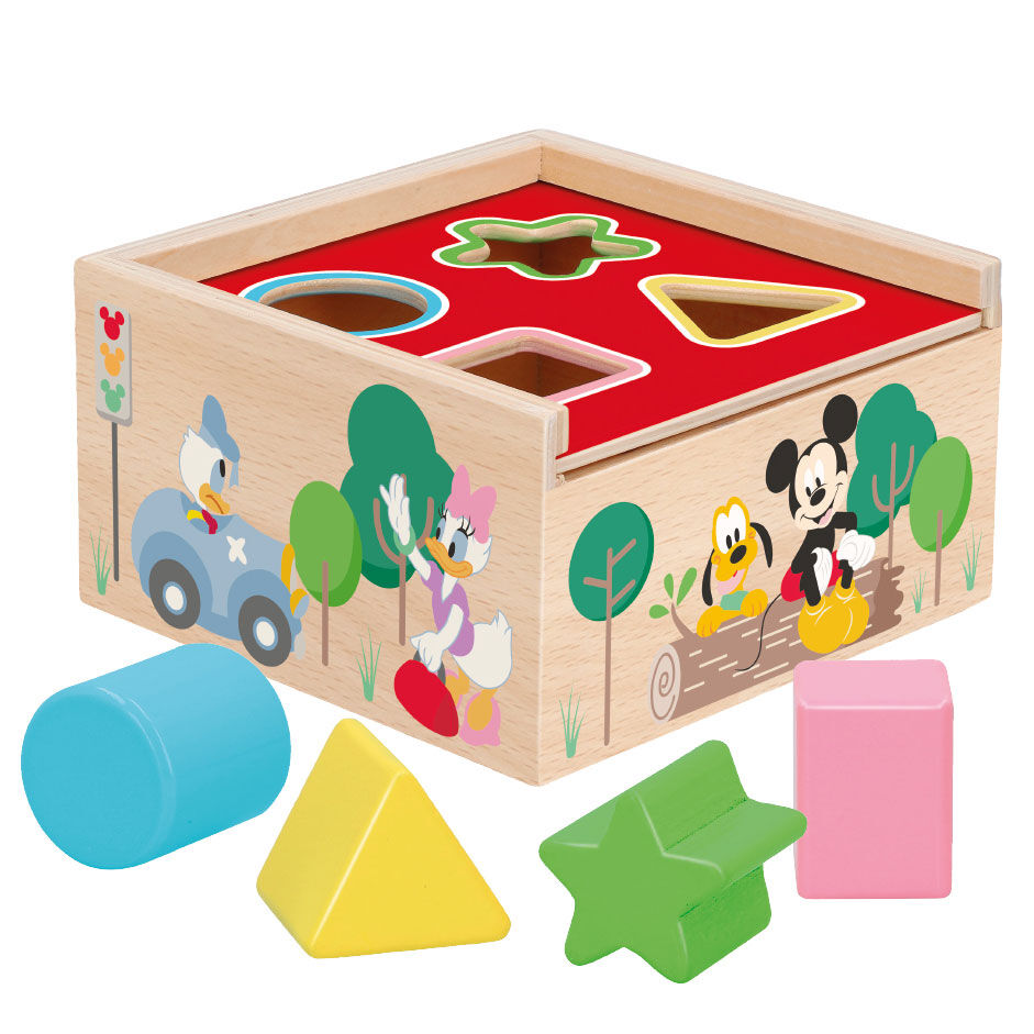 Cubo Formas Madeira Mickey Minnie Disney