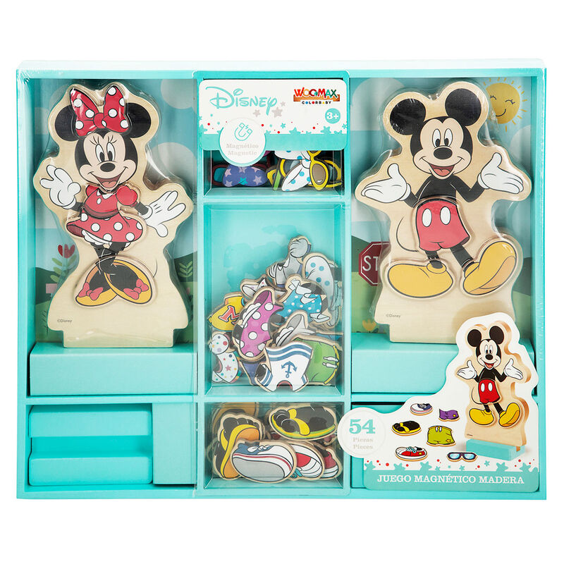 Jogo Magnético Madeira Vestidos Minnie Disney
