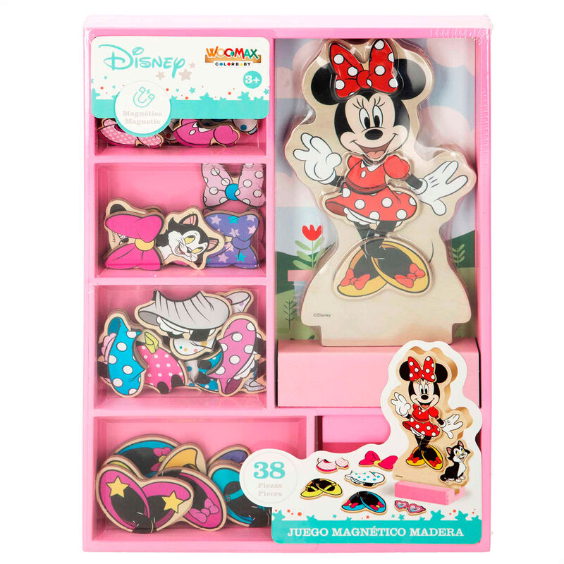 Jogo Magnético Madeira Vestidos Minnie Disney