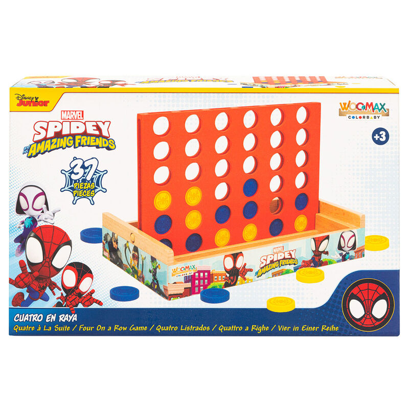 Jogo Quatro em Linha Madeira Spidey Marvel