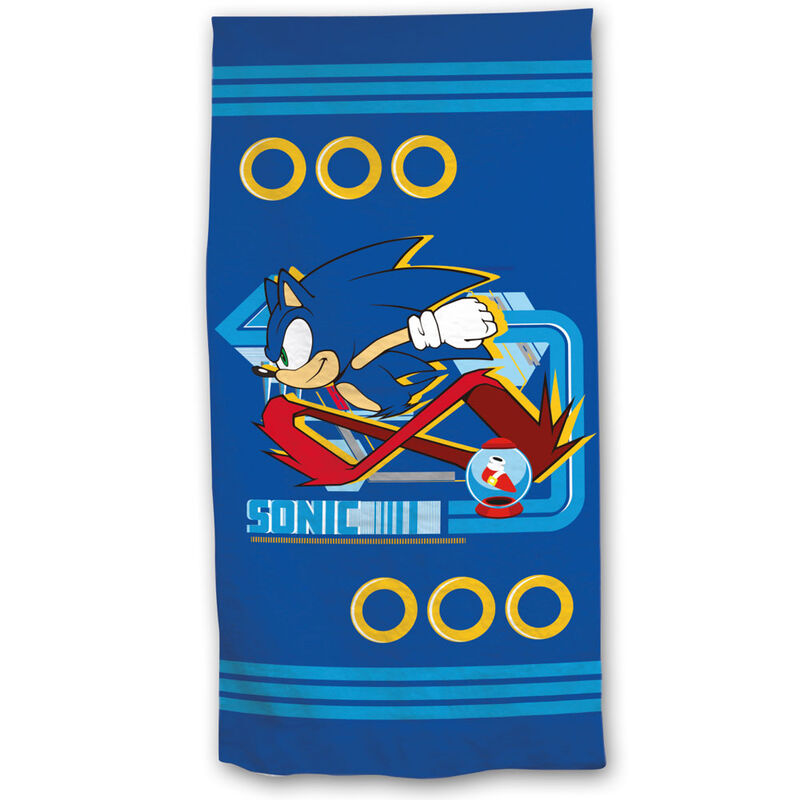 Toalha de Praia Microfibra Sonic The Hedgehog