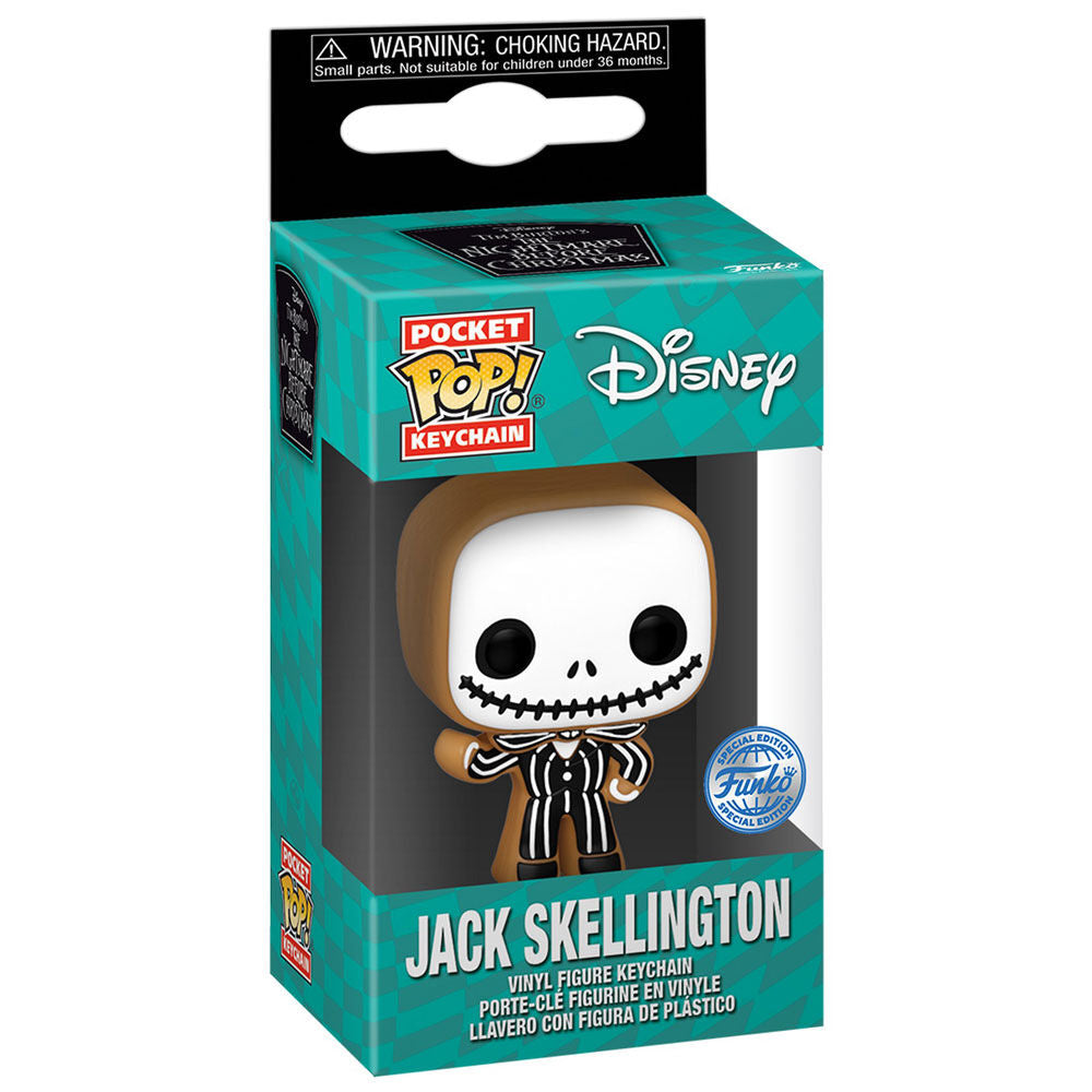 Porta-Chaves Pocket POP Disney Pesadilla Antes de Navidad Jack Skellington Gingerbread Exclusive