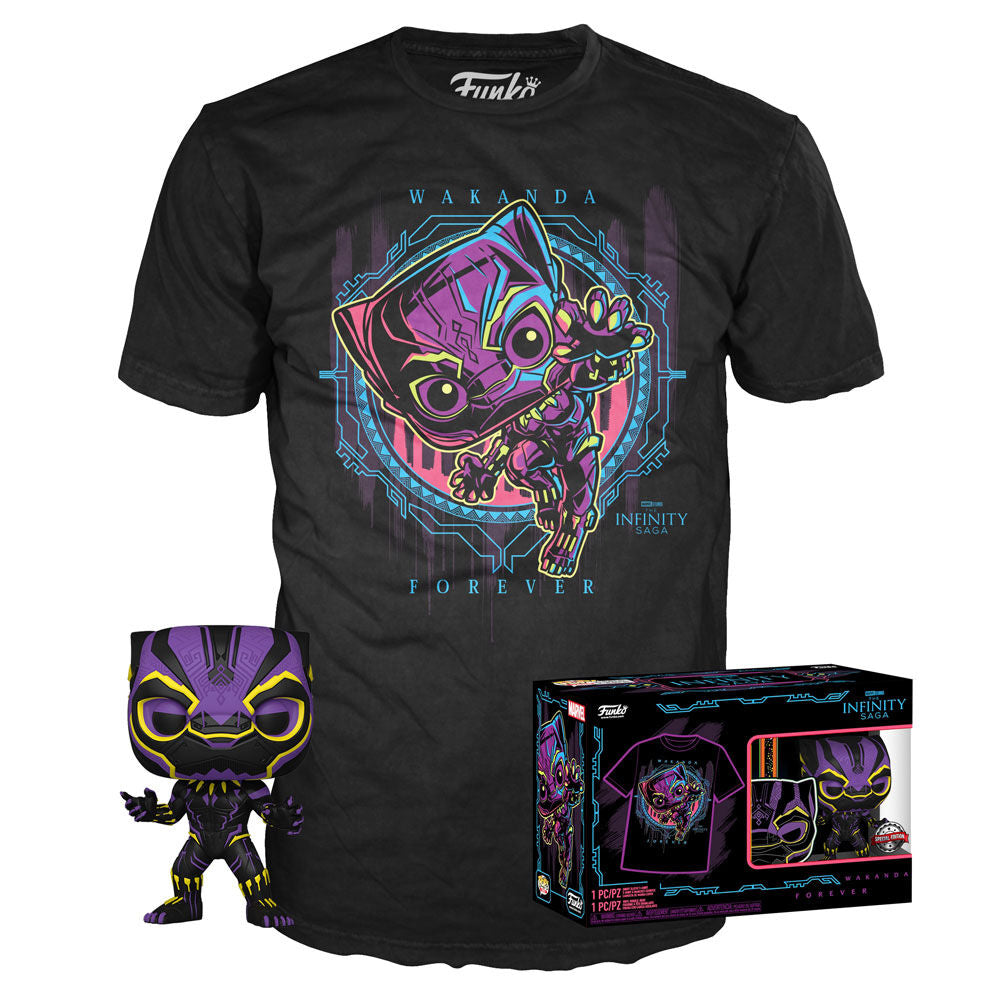Set figura POP &amp; Tee Marvel Wakanda Forever Black Panther Exclusive