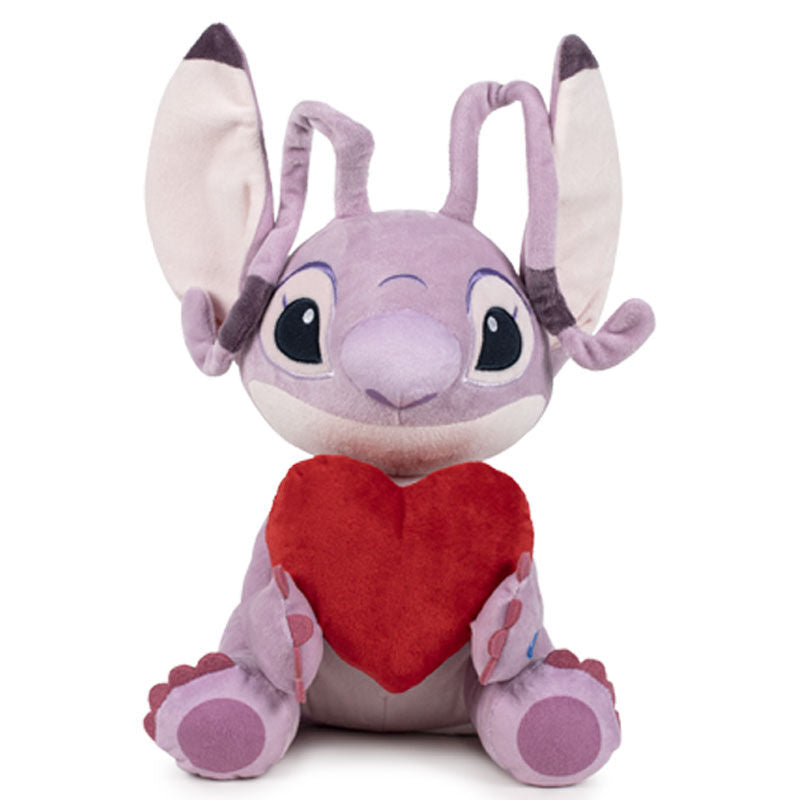 Peluche Angel Coração Disney Com Som 30cm