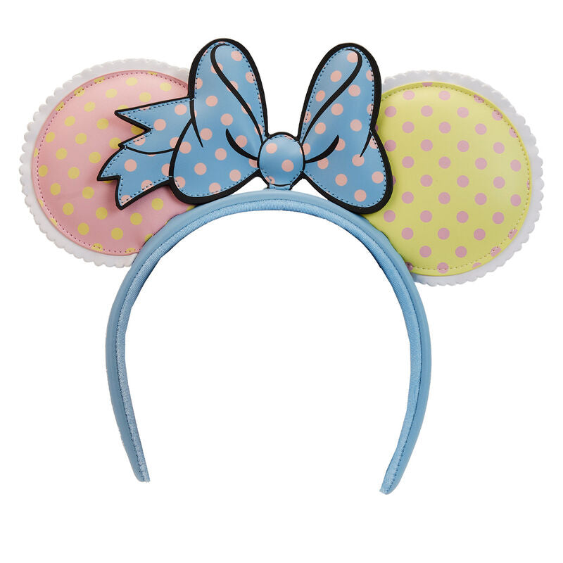 Bandolete Orelhas Pastel Polka Dot Minnie Mouse Disney