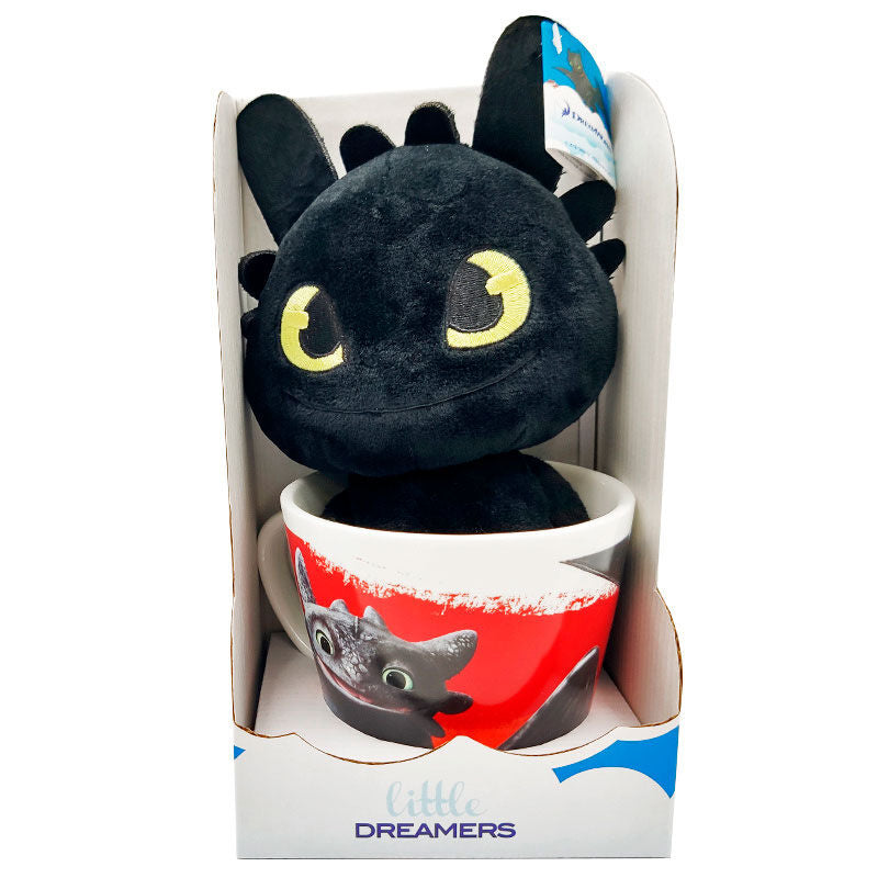 Caneca + Peluche Como Treinar o Teu Dragão 18cm