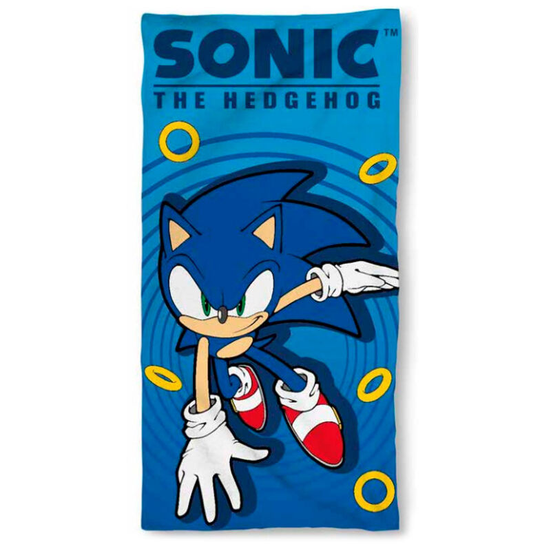 Toalha de Praia Microfibra Sonic The Hedgehog