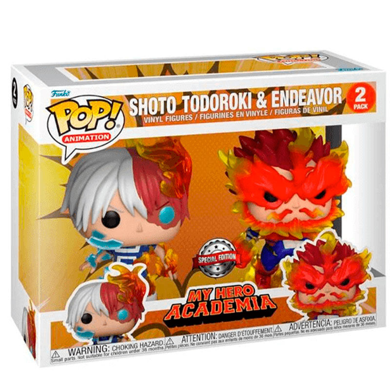 Blister 2 Figuras POP My Hero Academia Shoto Todoroki &amp; Endeavor Exclusive