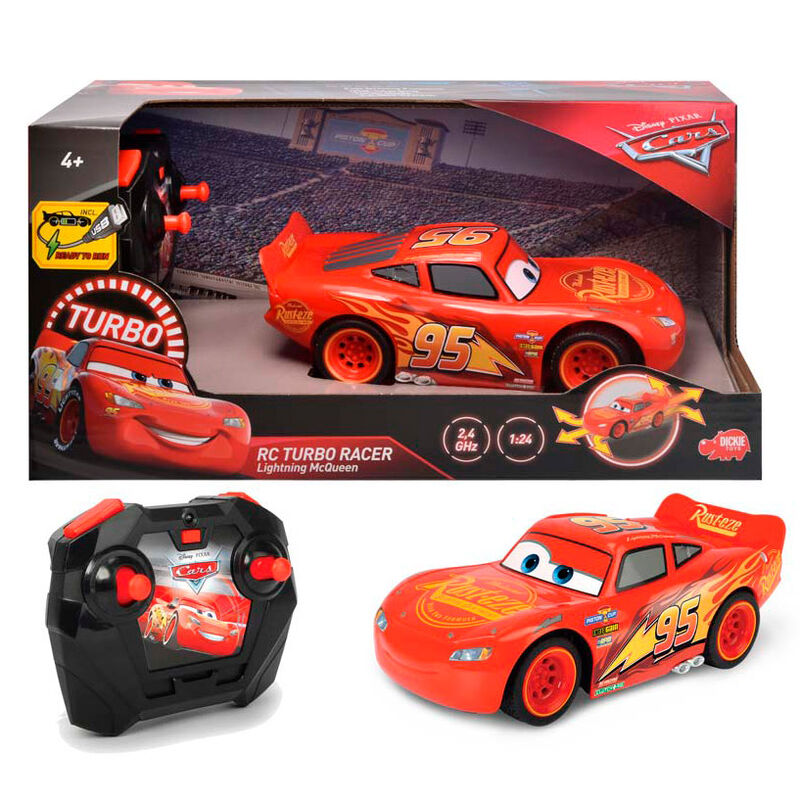 Carro Rádio Control Rayo McQueen Cars Disney Pixar 1:24