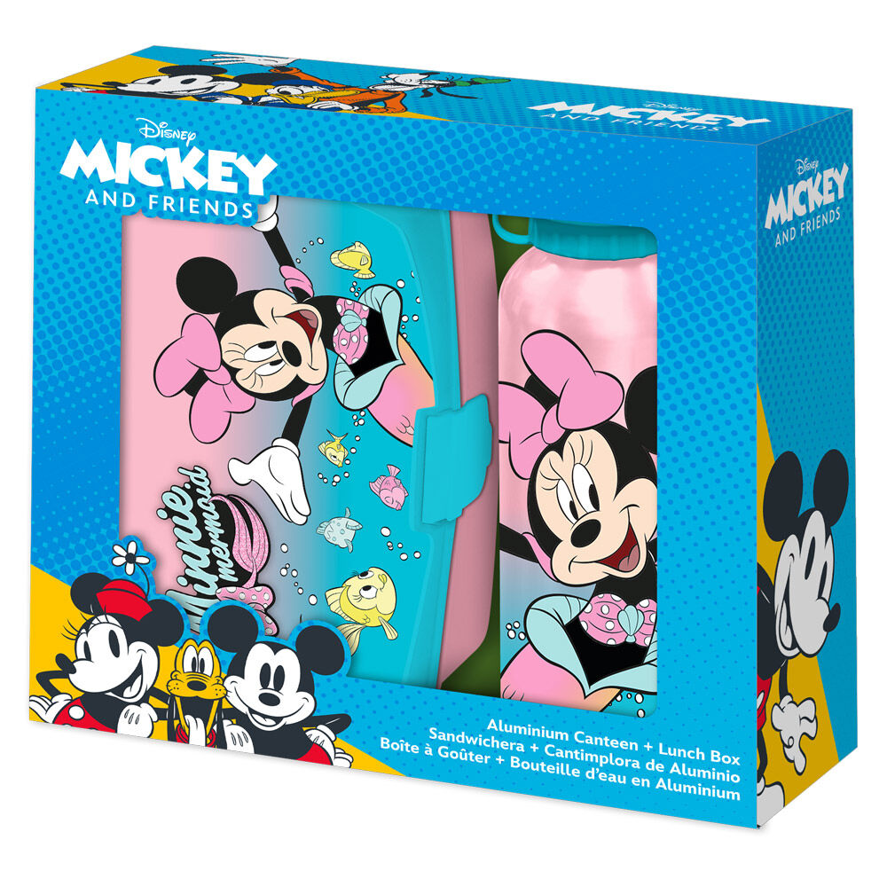 Conjunto Sanduicheira + Garrafa Aluminio Minnie Disney 500ml