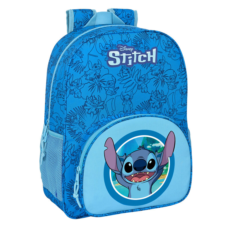 Mochila Escolar Adaptável Stitch Disney 42cm