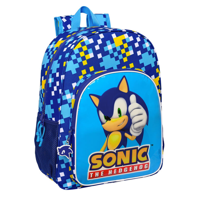 Mochila Escolar Speed Sonic The Hedgehog 42cm Adaptável