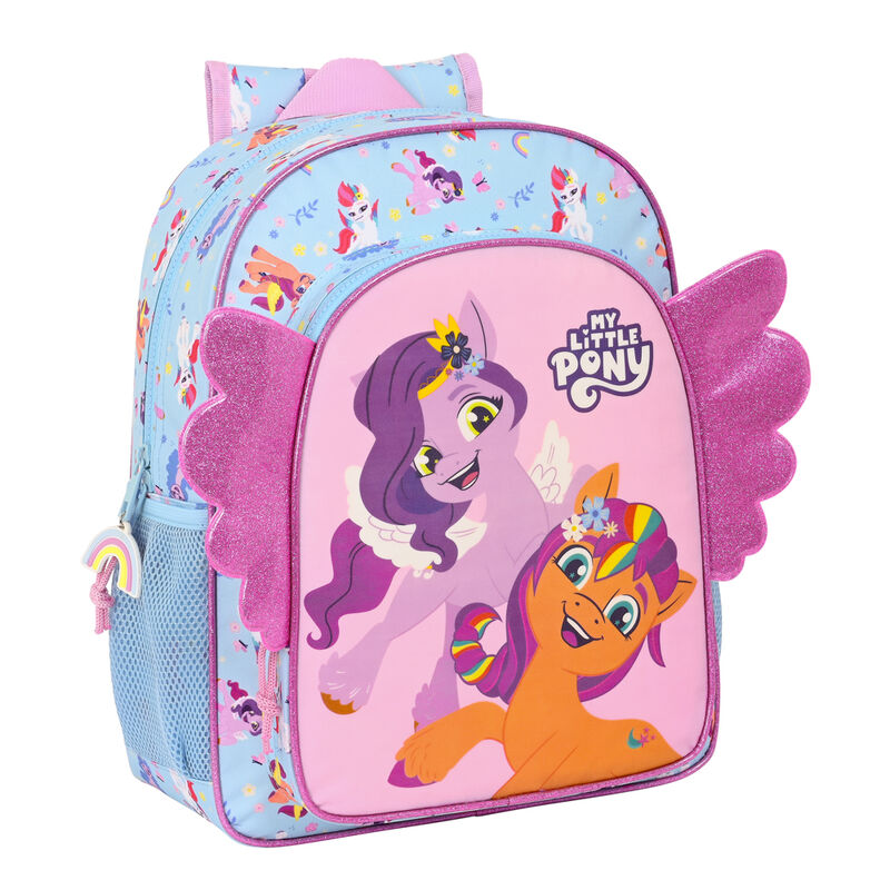 Mochila Escolar Média Wild &amp; Free My Little Pony 38cm Adaptável