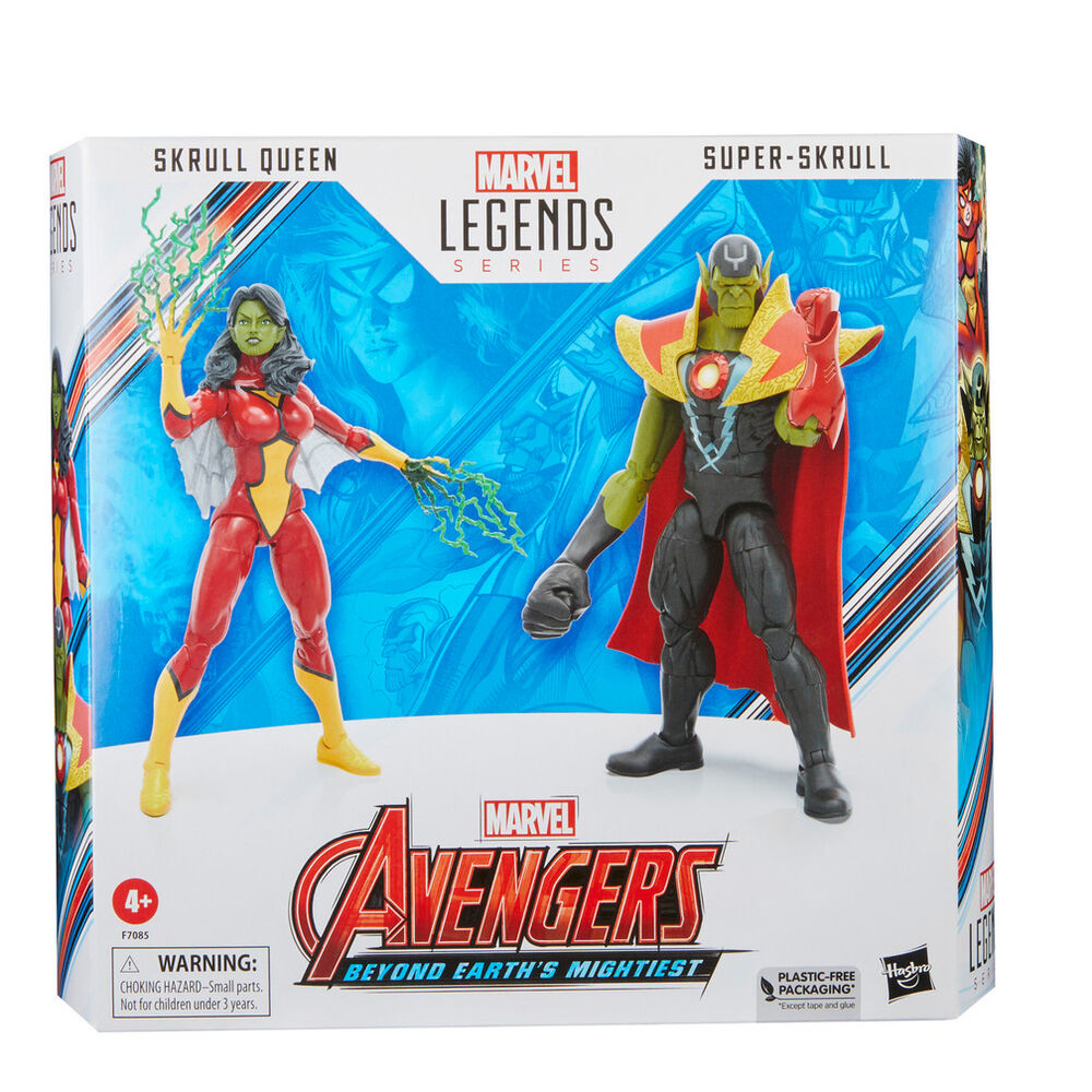 Figuras Skrull Queen &amp; Super Skrull Beyond Earth Mightiest Los Vengadores Avengers Marvel 15cm