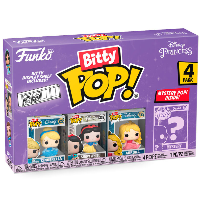 Pack 4 figuras Funko Bitty POP Disney Princesas Cenicienta