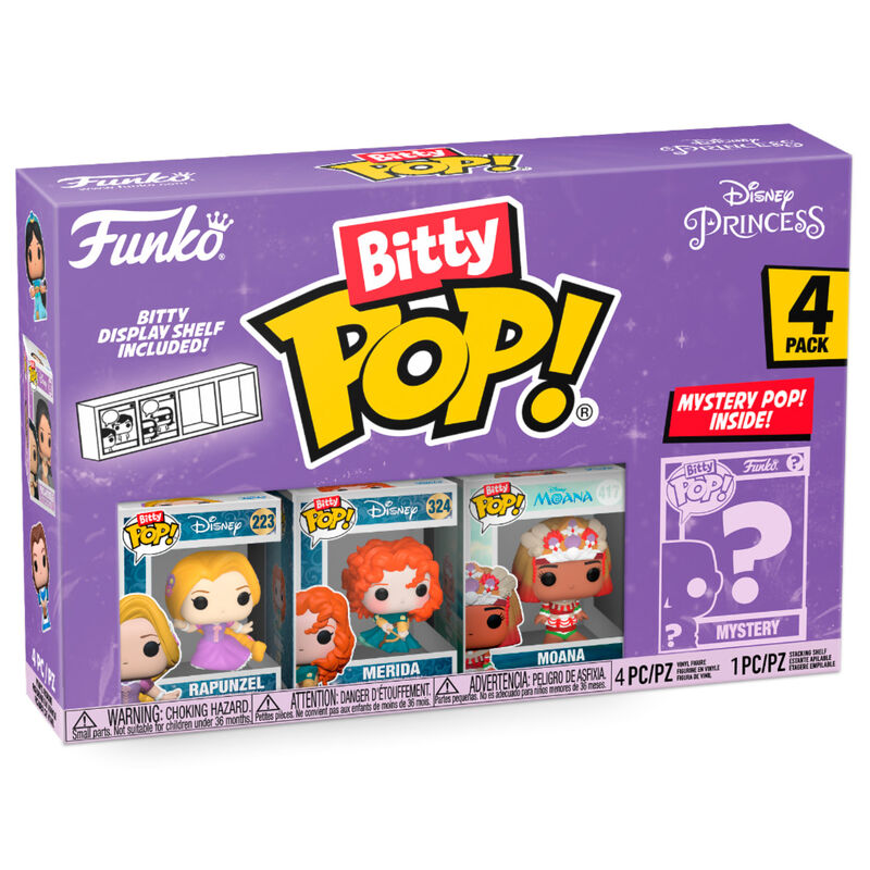 Pack 4 Figuras Funko Bitty POP! Disney Princess - Rapunzel