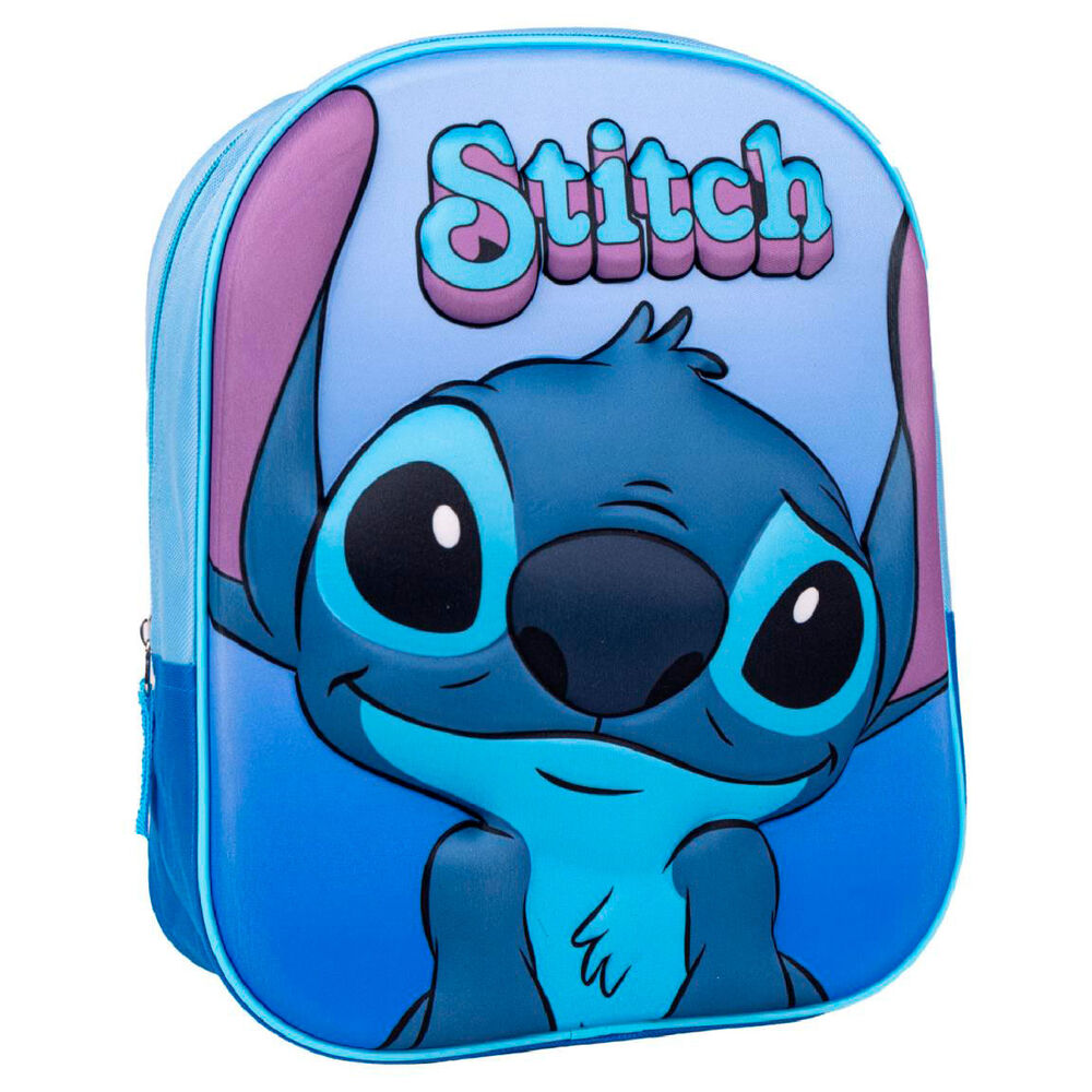Mochila Pré-Escolar 3D Stitch Disney 31cm