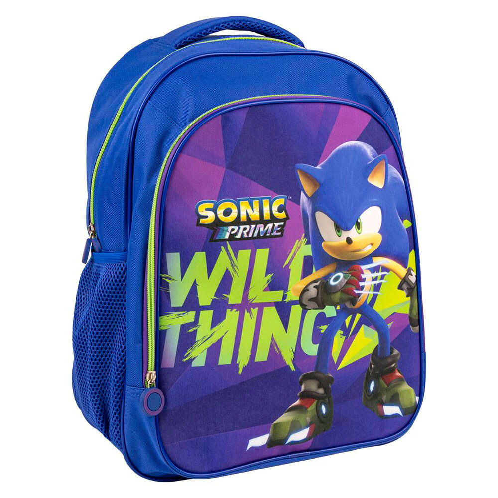 Mochila Escolar Sonic Prime 41cm