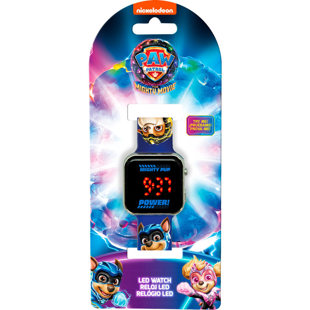 Relógio LED Mighty Movie Patrulha Pata