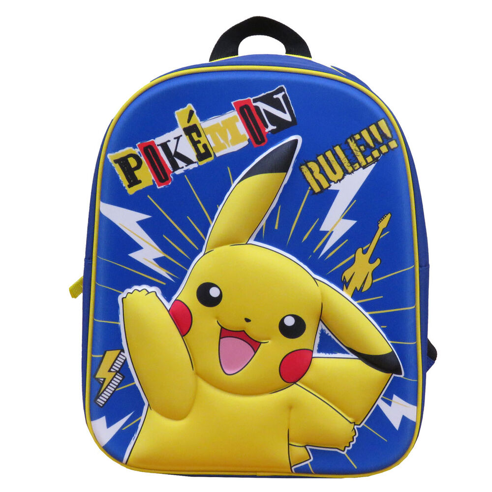 Mochila Pré-Escolar 3D Pikachu Pokemon 30cm