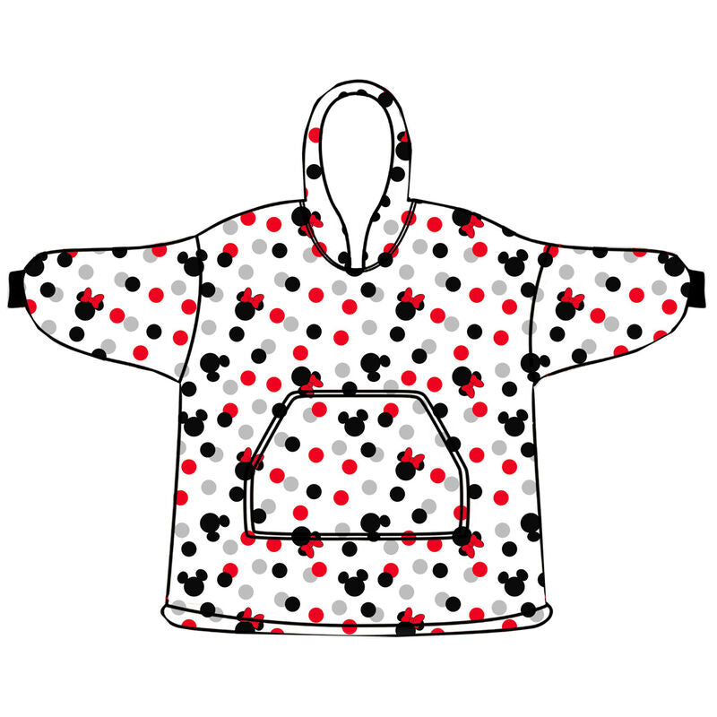Camisola com Capuz Oversize Minnie Disney Coral Adulto