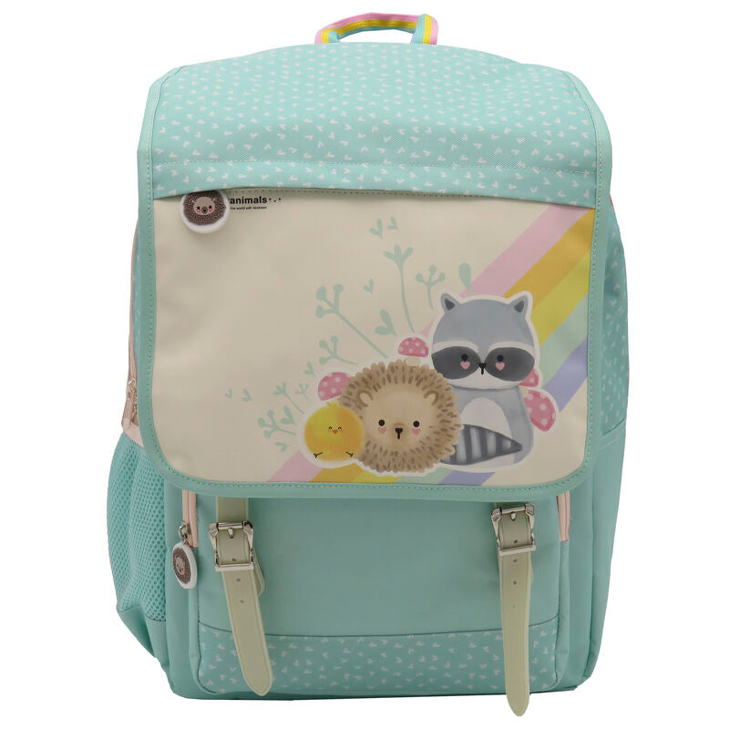 Mochila Escolar Adaptável Bosque Kawanimals 40cm