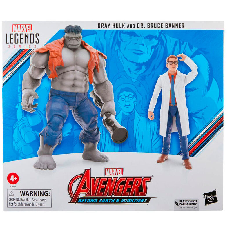 Figuras Gray Hulk &amp; Dr. Bruce Banner Beyond Earths Mightiest Los Vengadores Avengers Marvel 15cm