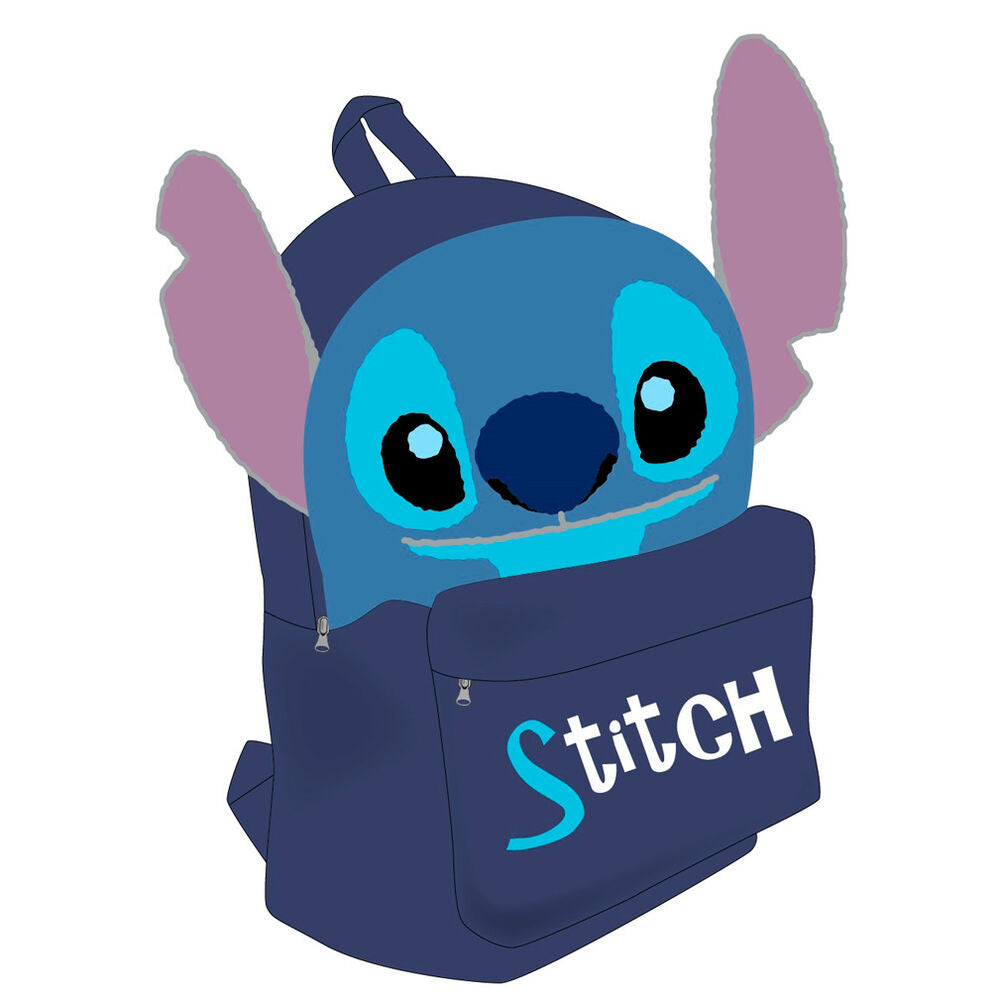 Mochila Pré-Escolar Stitch Disney 30cm