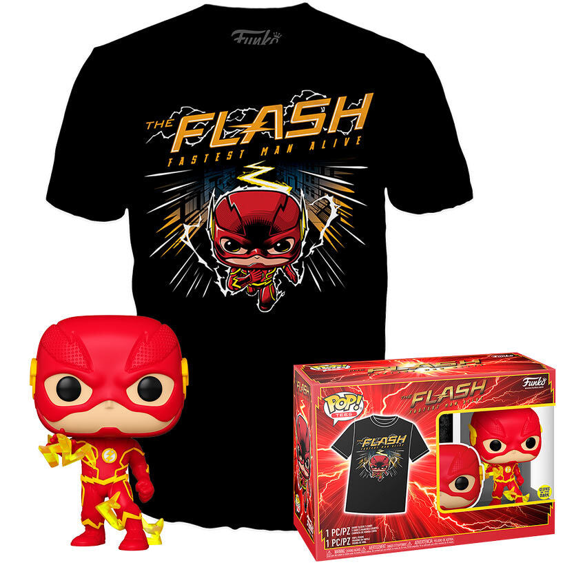 Set figura POP &amp; Tee DC Comics The Flash Tamanho L