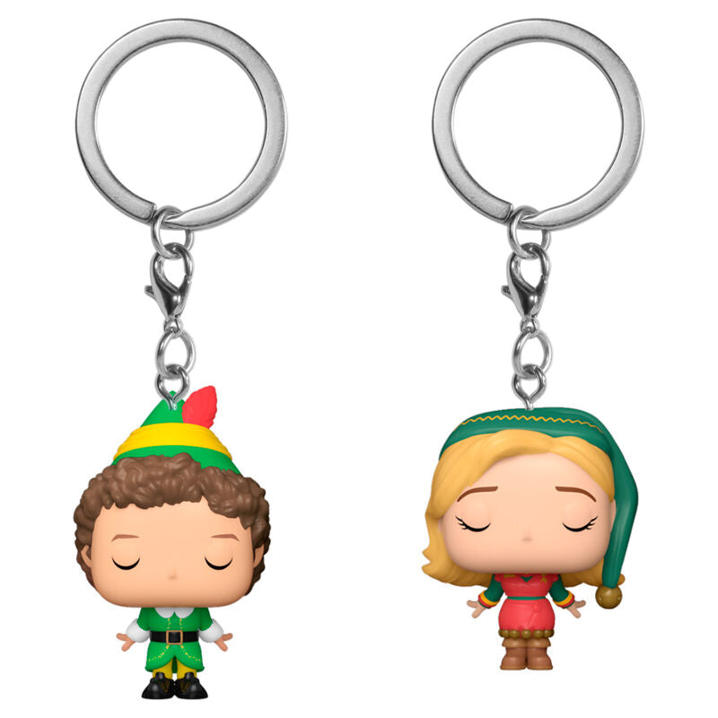 Blister 2 Porta-Chaves Pocket POP Elf Buddy & Jovie