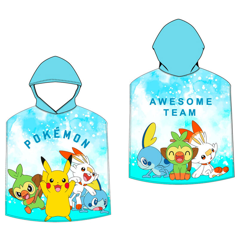 Poncho de Praia Microfibra Pokemon