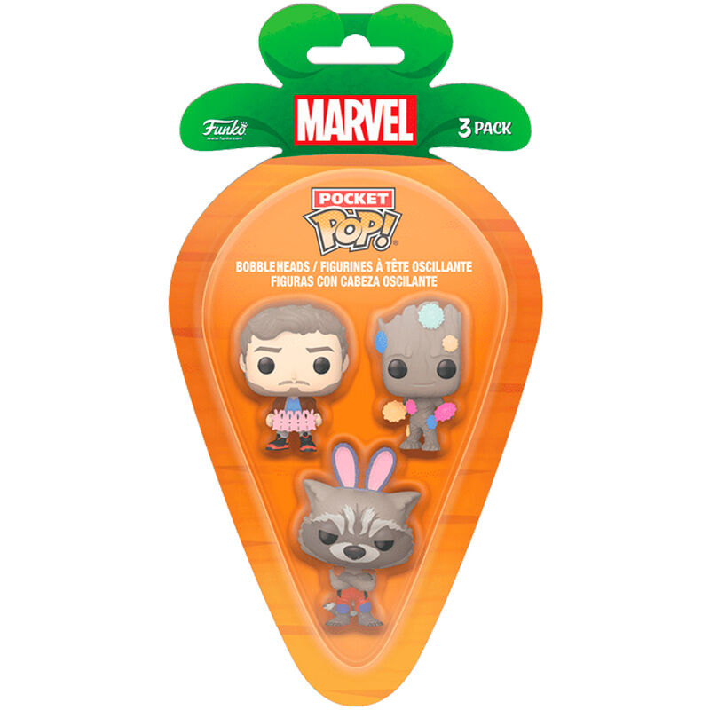 Pack 3 figuras Funko Pocket POP Marvel Guardiões da Galáxia
