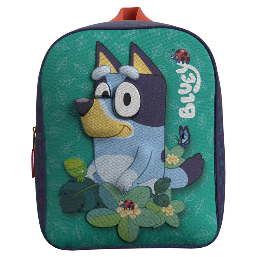 Mochila Pré-Escolar 3D Leaves Bluey 30cm