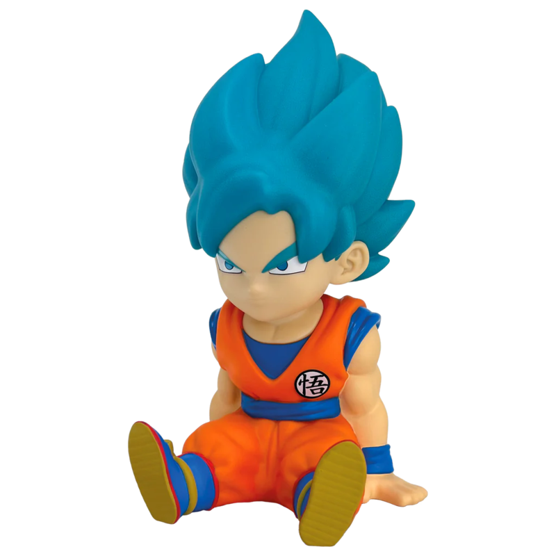 Figura Mealheiro Son Goku Super Saiyan Blue Dragon Ball Super 15cm