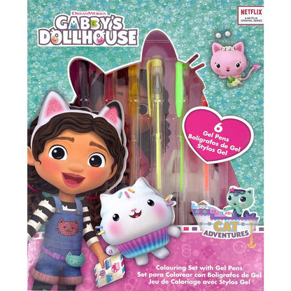 Caderno + 6 Canetas de Gel Gabbys Dollhouse